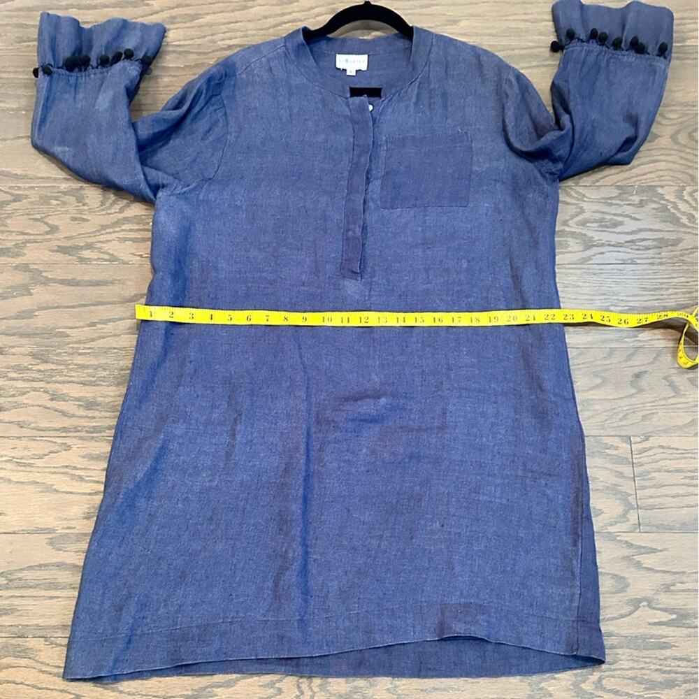 CJ Laing Navy Linen Tunic Dress Cover Up Size XL - Picture 10 of 11